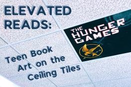 Elevated Reads: Teen Book Art on the Ceiling Tiles