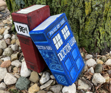 Pavers Painted to Look Like Books